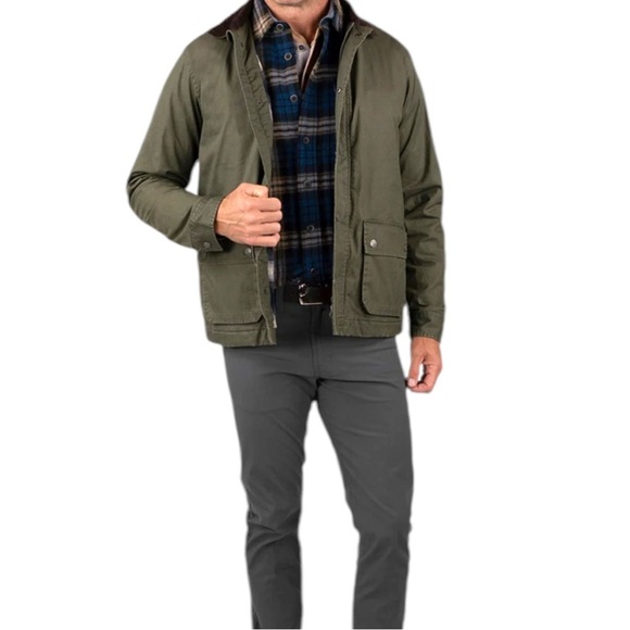 Tailor Vintage Heritage Men’s Forest Green Waxed Jacket Zip Up Jacket Medium - Picture 9 of 15